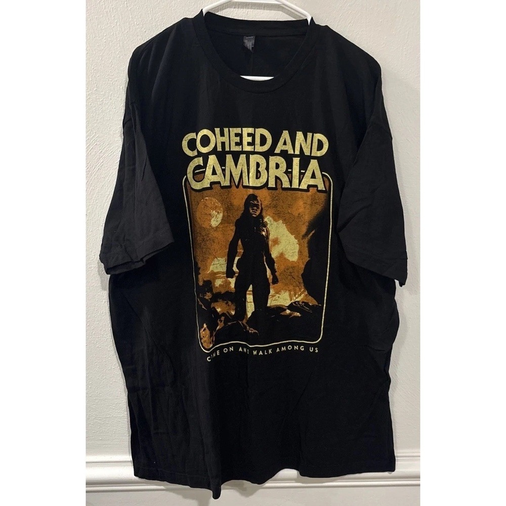 Coheed and Cambria T-Shirt Mens 2XL Black Tour Tee Come On And Walk Among Us